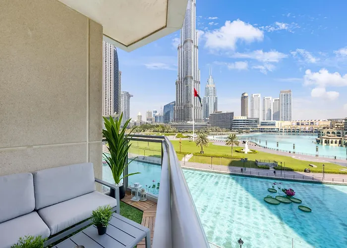 Durrani Homes - The Luxe 3Br With Burj Khalifa And Fountain View - Third Room Without Partition