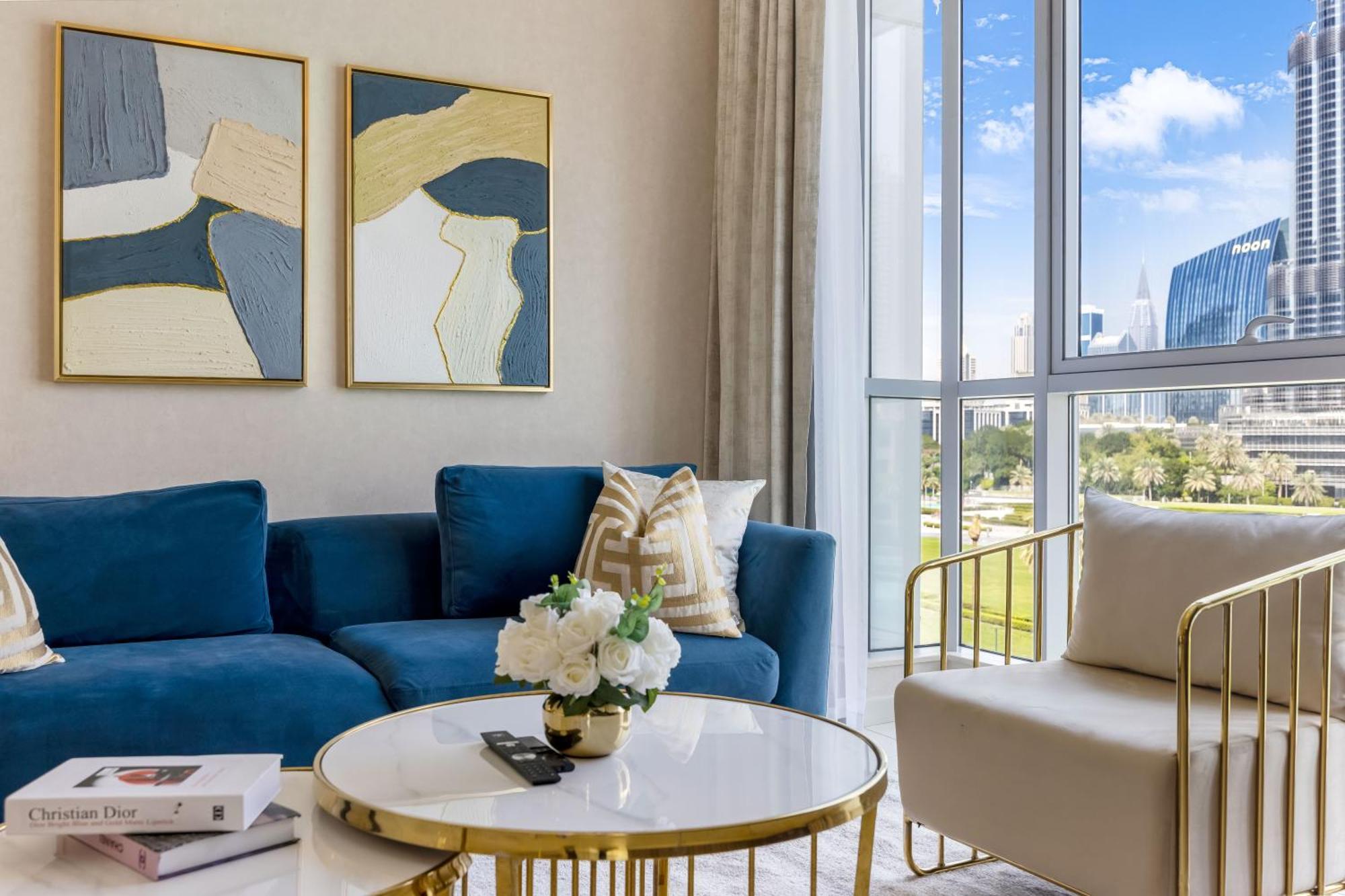 Durrani Homes - The Luxe 3br With Burj Khalifa And Fountain View - Third Without Partition * دبي