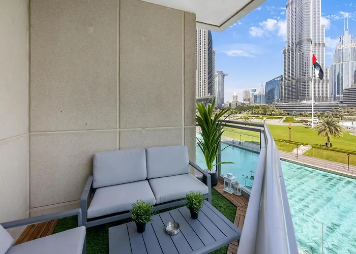 Durrani Homes - The Luxe 3Br With Burj Khalifa And Fountain View - Third Room Without Partition