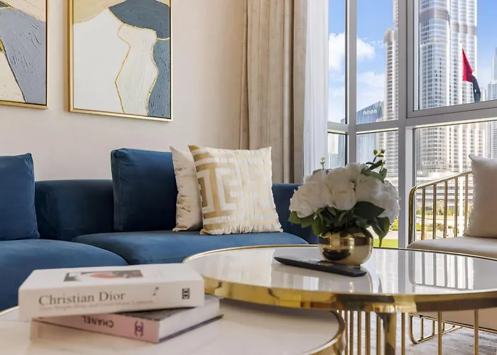 Durrani Homes - The Luxe 3Br With Burj Khalifa And Fountain View - Third Room Without Partition