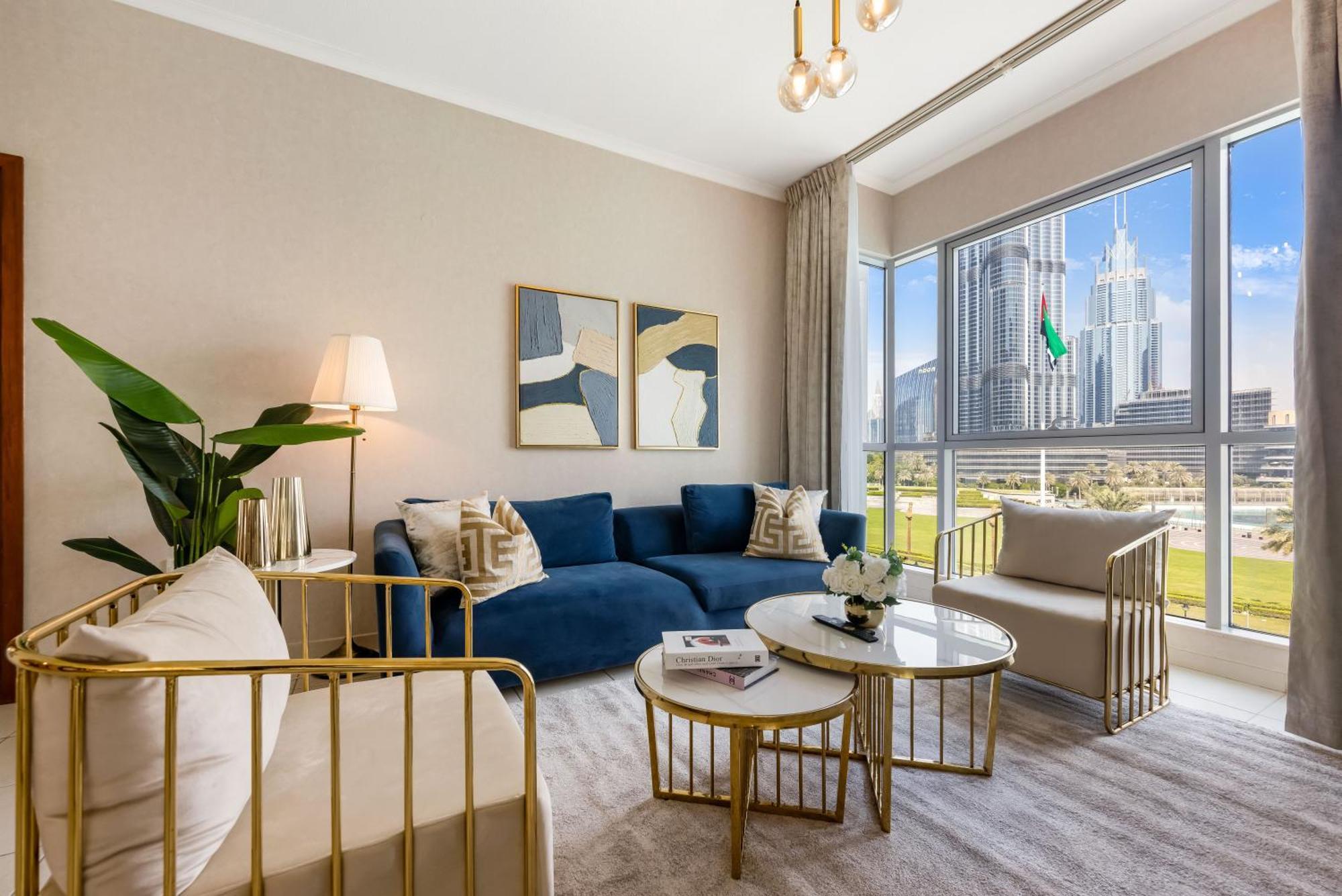 Durrani Homes - The Luxe 3br With Burj Khalifa And Fountain View - Third Without Partition * Дубай